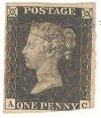 世界第一枚郵票——黑便士郵票