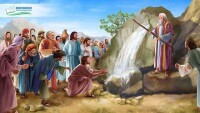 摩西以杖擊石取水