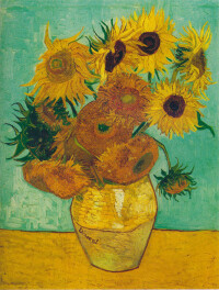 《花瓶里的十二朵向日葵》