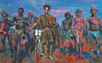 《潘德明在印度》（油畫）潘蘅生