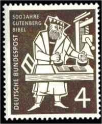 德國發行的J.古騰堡郵票