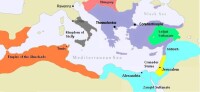 1180年曼努埃爾一世去世時的拜占廷帝國