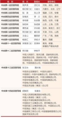 第二批黨的群眾路線教育實踐活動中央巡迴督導組組長、副組長及督導單位名單