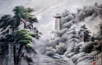 朝鮮國畫《乙密台月夜》