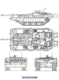 S型主戰坦克四視線圖