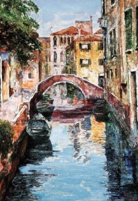 油畫家李明作品中的威尼斯