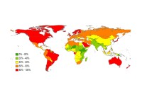 世界城市化率（2015年）