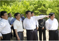 2015年5月11日習近平在黔南州貴定縣甘溪林場叮囑幹部職工要強化生態建設。
