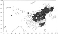 圖1 夏季西太平洋副高的東西位置指數與中國地面溫度相關