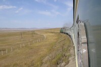 K3次列車運行在蒙古縱貫鐵路