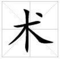 田字格中的“術”字