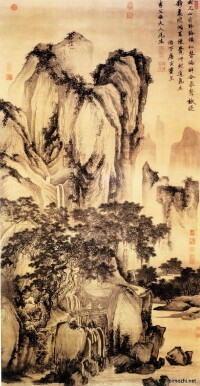 明 唐寅《山路松聲圖》