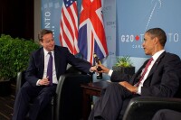 2010年G20峰會上與奧巴馬會談
