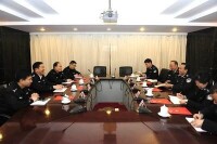 北京市公安局政治部主任李建華來校商談工作