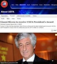 里維拉獲2011年度歐足聯主席獎
