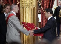 前法國總統薩科齊接受榮譽軍團軍團長勳章