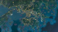 谷歌地圖展示的香港