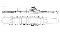 1944 年的大鳳號（Taiho）號航空母艦線圖