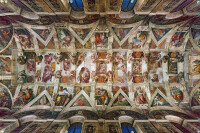西斯廷禮拜堂屋頂的油畫-創世紀