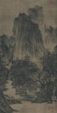 徠北宋 李成《晴巒蕭寺圖》，北方派系山水畫代表作