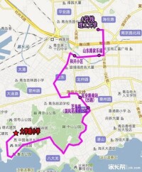 青島第二實驗中學交運溫馨校車線路圖