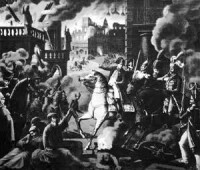 拿破崙在莫斯科的大火之中