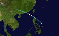 颱風“妮妲”路徑圖