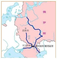 伏爾加河流域地形圖
