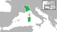 1825年的撒丁王國領地