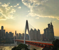 黃昏下的東水門長江大橋