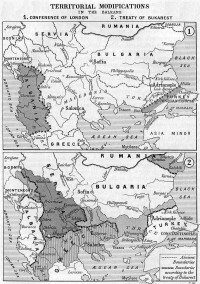 巴爾幹各國的邊界在《倫敦條約》和《條約》之後
