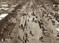 1911年的成都街頭抗議鐵路國有化的人群