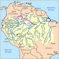 奧里諾科河 流域水系示意圖