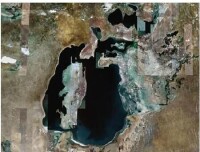 谷歌地球上的鹹海影像