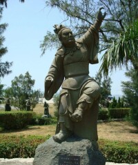 位於崇武石雕工藝博覽園的歐鵬雕像