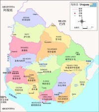 烏拉圭分省地圖