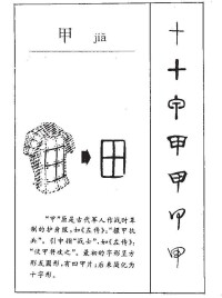 甲的字源演變