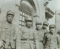 1938年，山西洪洞縣馬牧村八路軍總部合影