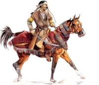 突厥人的騎兵裝扮