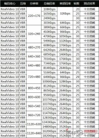 RealVideo參數