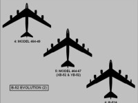 由 Model 464-49到量產型B-52A 的變化圖