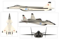 米格1.44戰鬥機四視圖