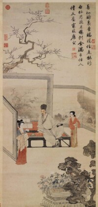 《仿唐人仕女圖》