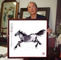 王懷俊大師2014馬年瓷板畫作品《馬到成功》