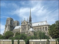 損毀前的巴黎聖母院尖頂