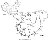 尖峰嶺地理位置圖（中國地圖中陰影部位為海南島）