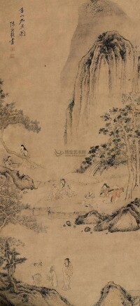 香山九老，畫軸，陳洪綬（明）作