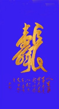 書法《中華賀壽幅》賈永利