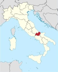莫利塞大區在義大利的位置
