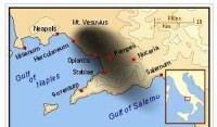 西元79年受維蘇威火山噴發影響之地區